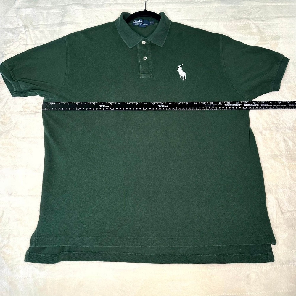 Polo Ralph Lauren Men's XL Green Classic Fit Polo Shirt Large White Pony Logo - Picture 6 of 7